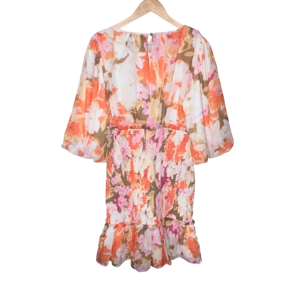 Rachel Parcell Floral Smocked Midi Dress Cottagecore Garden Party romantic S - Picture 5 of 6